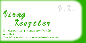 virag kesztler business card